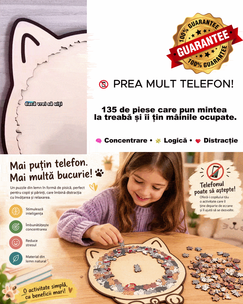 Puzzle din Lemn – Pisica MORANDI